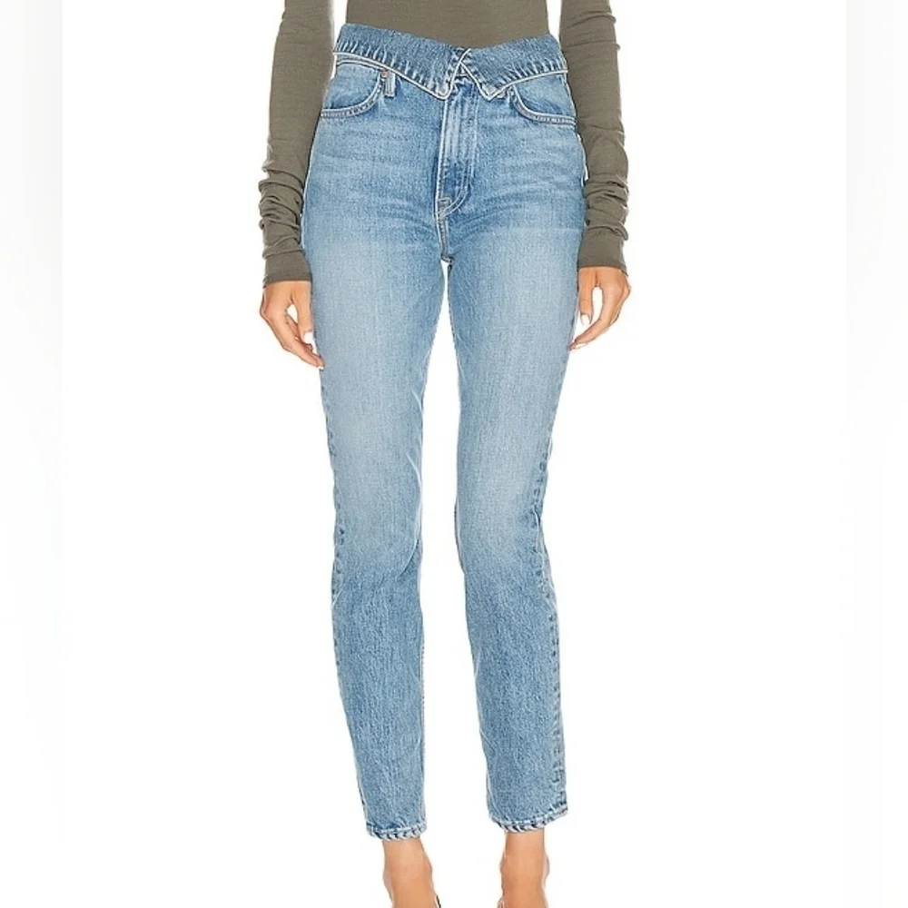 GRLFRND Now You Know Nadine Fold Down Jeans 26